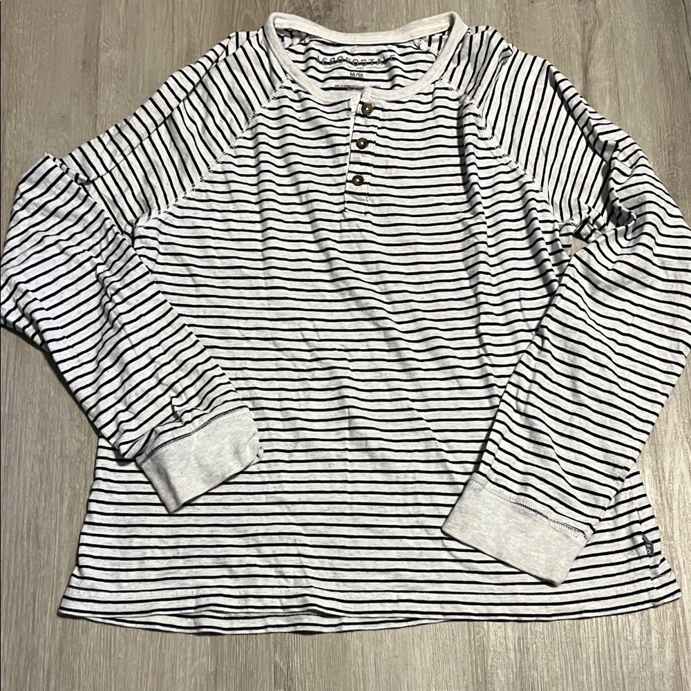 Aeropostale Black and White Striped Top